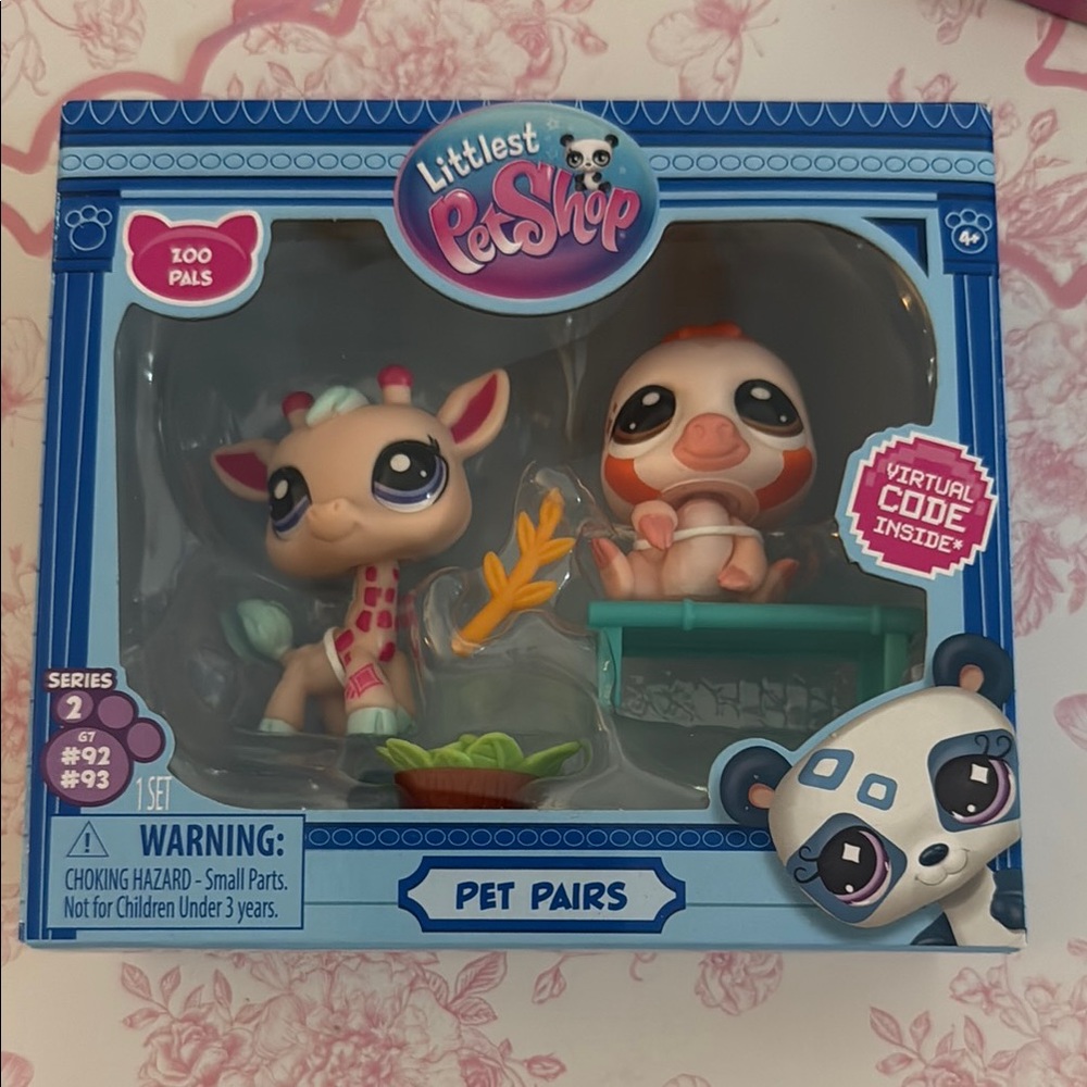Littlest Pet Shop Series 2, G7, #92, #93 Small Pets Toy Set